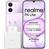 realme P4 Lite Smartphone, 4+128 GB, Batteria Titan 6600mAh, Display 6.8 120Hz, Fino a 12GB RAM Dinamica, Protezione ArmorShell,Lunga autonomia Ricarica rapida Telefono, Purple
