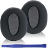 Adhiper - Cuscinetti Auricolari di Ricambio per Cuffie Sony WH-CH700N, WH-CH710N, WH-CH720N (Panno di Seta Ghiacciato/Nero)