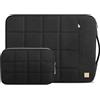 DOMISO Custodia per laptop 14-15 pollici, impermeabile, per MacBook Air M4 / A3241 M3 / A3114 M2 / Surface Laptop / 14 HP Lenovo Dell ASUS Acer, nero