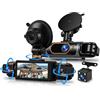 Rimoody 4 Canali 360° Dashcam Auto, 4 Telecamere HD 1080P Anteriore Posteriore Sinistra Destra, 3.16 IPS Schermo, Visione Notturna 8 LED IR, Registrazione Loop, Sorveglianza Parcheggio 24 Ore