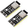 Heemol 2 pezzi per scheda di sviluppo ESP32-S3-DevKitC-1-N16R8, WiFi 2,4 GHz Bluetooth 5.0 ESP32-S3-WROOM-1 NodeMCU Microcontrollore Processore Dual Type C per Arduino