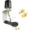 BOOBRIE MIMO 5G LTE Antenna Outdoor 600-6000 MHz 4G 5G LTE Antenna esterna Omnidirezionale 5dBi con 5M Dual SMA maschio BMR100 cavo con adattatore SMA TS9 per router 4G/5G, WLAN, IoT e reti cellulari