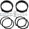 Aerzetix - Kit di 2 adattatori per altoparlanti Ø165mm in plastica nera | compatibile con VW Golf IV (1J/1K), V (1K), Polo IV, New Beetle, Leon I (1M), Bora (1J5/1JM), Passat CC (3C)