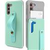 GOOSPERY Cover SlideTok Compatibile con Galaxy S21, Porta Carte Grip Telefono Dito Anello Supporto Cavalletto 2 Slot Carte Doppio Strato Bumper Protettivo Custodia a Portafoglio (Mint)