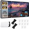 HFDONGL 100 Pollici Pieghevole Schermo Proiettore 16:9 4K Full HD Telo Proiettore Anti Rughe Schermo di Proiezione Projector Screen Portatile Schermo Doppia Faccia per Home Theater Ufficio Campeggio Scuola
