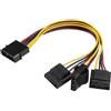 ELFJMZP Cavo splitter Molex a 4 pin, 20 AWG 1 su 3 Molex cavo di prolunga di alimentazione per ventola di PC, HDD, unità CD/DVD - 6 pollici di lunghezza