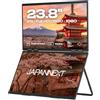 JapanNext Doppio monitor mobile 23,8" (x2) IPS Full HD (1920x1080) 100Hz | Ricarica tramite USB-C (45W) Altoparlanti integrati HDMI (x1) USB-C (x1) Jack (x1) | Garanzia 2 anni | JN-DMD-IPS238F-C4