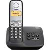 Gigaset AL 230 A Telefono Cordless, Funzione Vivavoce, Sveglia, Mute, Nero [Italia]