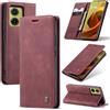 Azororo Cover per Motorola Moto G85 5G, Premium PU Pelle Custodia, Magnetica Carta Fessura Portafoglio Case, Flip Cavalletto Custodia per Motorola G85 - Vino Rosso