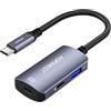 AGFINEST Occhiali da USB C a AR con adattatore di ricarica, da tipo C a monitor e convertitore di ricarica 100 W PD, 4 K a 60 Hz, compatibili con iPhone 15/16 Viture/Rokid/Xreal AR occhiali (USB2.0 + USB C)