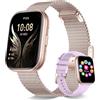 HXQHSTBG Smartwatch per uomo e donna, con funzione telefonica, orologio fitness da 1,75, con cardiofrequenzimetro SpO2, monitor del sonno, contapassi, IP68, impermeabile, 120 + modalità sportive
