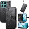 JIUNINE Custodia a Libro in Pelle per Motorola Moto G37, Nero