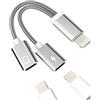 WASRUYI Adattatore Lightning Jack per iphone 14 13 12 11Pro Max Doppia Presa Cavo Auricolare Audio Auricolare Splitter Caricabatterie Connettore per Apple per iPad Air Ausiliario Musica Accessorio Tablet Auto