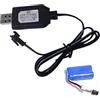 Tianeri Caricabatteria USB al litio | 7.4V 1000mA Drone Charger per ricarica rapida, RC Airplane batteria al litio SM-2P SM-3P SM-4P, Drone batteria si adatta automaticamente