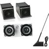 Generico KIT AUTORADIO per PANDA 750 dal 1986-2003 2 CASSE NERE E ANTENNA RADIO STEREO WS3040 - KT60011N - ANT-400