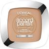 L'Oreal Paris - Perfecting Fondant Powder Arricchita con pigmenti minerali e acido ialuronico Tutti i tipi di pelle Perfect Match Tinta dorata (5, D/5, W) 9 g
