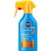 NIVEA SUN Spray Protect & Bronze SPF 30 250 ml, Crema solare 30 spray abbronzante corpo, Protezione solare 30 con attivatore di Melanina acceleratore abbronzatura, Resistente all'acqua, Non unge