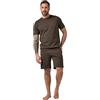 JP 1880 Pigiama da Uomo, vestibilità Addominale, Corto in Due Pezzi, Fino a 8 XL, Nocciola, 8XL
