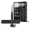 Philips Sonicare 4100 - Spazzolino elettrico Philips Sonicare per adulti con 1 testina sonica Philips W2 Optimal White nera, custodia da viaggio sottile e caricatore USB modello HX3683/54