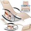 KESSER® Lettino da sole e da relax | Lettino a dondolo e da giardino | Sedia pieghevole e a sdraio | Poltrona a dondolo con seduta reclinabile ergonomica