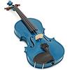 Stentor Harlequin - Set violino 3/4, violino per intermedi con arco in fibra di vetro P&H, custodia leggera, strumento a corde colorato 1401CBU, blu marino