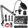 Generic Pacchetto Attrezzatura Podcast F998, Interfaccia Audio E Microfono A Condensatore Bm800 Con Treppiede, Pacchetto Studio Di Registrazione Professionale Per Streaming Li F998 + BM800 Mic Cantilever Set