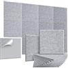 AGPTEK - Pannelli acustici autoadesivi da parete, 30 x 30 x 0,9 cm, in schiuma insonorizzata, ad alta densità, ideali per casa, studio, ufficio e studio domestico, confezione da 12