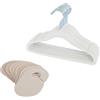 3 Sprouts - Set organizer per Armadio per Bambini, 15 Grucce con 8 Divisori di Dimensioni, Divisori per Vestiti e Vestiti per Bambini, Grucce Color Crema e Divisori in Neutri