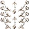 VANZACK Campanelli Segnalatori Pesca 10 in Metallo Argento Clip Facile da Installare Suoneria Grande per Canne da Pesca in Mare Stili multipli