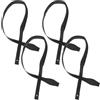 Yardwe 4 Paia Cinturino da Polso in Nylon Nero per Bastoni da Trekking e Sci Regolazione Facile e Compatibilità per Escursionismo e Sci