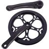 FELTECHELECTR Guarnitura Bici Singola velocità Nero in Ferro Resistente all'Usura Corona 52t e Braccio 170mm Facile da Installare per Bici