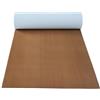 RJGFDSAPO Pavimentazione per imbarcazioni, Tappetino for Ponte for Barca e Yacht, 2400x450x6mm, in Schiuma Eva, Finto Teak, Autoadesivo Multicolore(Brown Black)