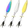 ycezw Spinner Baits - Set di esche rotanti ad alte vibrazioni, rig con movimento della lama con paillettes 3D, in metallo Azione 'acqua mirata al ruscello del fiume Acqua ferma | Pacchetto