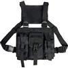 Gevvnss Tasca Tattica Sul Petto da Uomo Donne,Borsa da Corsa Sul Petto con Spalline Regolabili,Tasche Multiple,per Campeggio,Pesca e Viaggi All'aperto,Nero