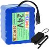 FREEDOH Pacco batterie al Litio 24V, batterie Ricaricabili 24V 2.5AH 3AH 6AH 9AH 12AH 15AH 20AH 25AH 30AH 35AH con Caricabatterie