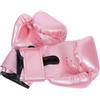 GALPADA Guantoni da Boxe in Pelle Pu Rosa Imbottitura in Spugna, Design Regolabile e Traspirante, per Allenamento di Karate e Cardio