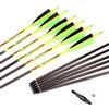 ACCMOS 6 pz Spine 400 Freccia in Puro Carbonio ID 6,2 mm Frecce da Caccia Lunghezza dell'albero 27-31 Pollici Piuma di Tacchino da 4 Tiro con L'Arco Freccia Pratica (Spine 400, 30inch)