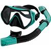 Okiyakusama Maschera Subacquea Bambini Occhialini Immersione Visore Snorkeling Silicone Lente Rinforzata Funzione Adattabile Adatta per Esplorazioni Marine Nuoto Viaggi, Giallo, Maschera+Boccaglio