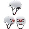 RiToEasysports Casco da Ciclismo con Luce a LED, PC Integrato e Casco da Bici EPS con Faro Anteriore Fanale Posteriore Posteriore USB Ricaricabile 750mAh 12 Prese d'aria per Pendolare Adulto (WHITE