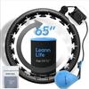 Leann L!fe U1-32 Knots - Hula Hoop con chiusura magnetica, per adulti, per perdita di peso, Infinity Hoop Plus Size, fitness, tonico addominale, palla nero-blu