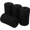 SHINEOFI Set 4 Cuscinetti in Spugna Neri per Attrezzi Palestra, Imbottitura Comoda e Sicura per Estensione Gambe, per Allenamento Fitness