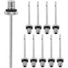 MERRYHAPY Aghi Palloni Compatibili Calcio Sportivi e Basket Sport Pallavolo 10 Pompa in Metallo Argento Gonfiaggio per Altri