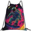 CSIVKEJ Sacca con coulisse, per palestra, sport, viaggi, lavoro, yoga, unisex, da adulto, Skateboard Astronauta 9, 36x43cm