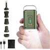 EPROICKS Pompa ad aria elettrica con batteria da 2400 mAh e 5 ugelli, mini pompa elettrica portatile con lampada a LED per materasso ad aria, piscina, sacchetti sottovuoto, campeggio, ricaricabile