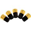 RNXRZANK 5 Tappi di Protezione per L'estremità della Canna da Pesca, Oro + Nero, 17 mm