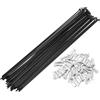 BULLSPANN 1 Set Raggi Ruota Bici 14G 285mm con Nipples 14G 12mm | Set Completo Per Ricostruzione Ruote. Include Nipples 12mm E Gomito 4mm. Facile Installazione. Di Qualità.