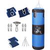 RNXRZANK Sacco da Sospeso, Sacco da Vuoto con Catena E Gancio, Sacco da per Adulti, Muay Thai, MMA, Bodybuilding, Blu 100 cm