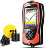 AUBEST Telecamera Subacquea, Ecoscandaglio Ricaricabile Sensore Sonar cablato/Wireless Display a Colori for la Pesca profondità Massima dell'Acqua 45 M(FF1108-1CT)