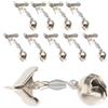 GETAJGHSD Allarme da Pesca Campane in Metallo Argento 10 Unitá Clip Rapida Facile da Installare per Canne da Pesca e Stili multipli