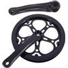 WRITWAA Guarnitura Singola per Bicicletta in Ferro Nero 52t Pedivella 170mm Facile da Installare Set di Ricambio per Bici da Città e Mountain Bike